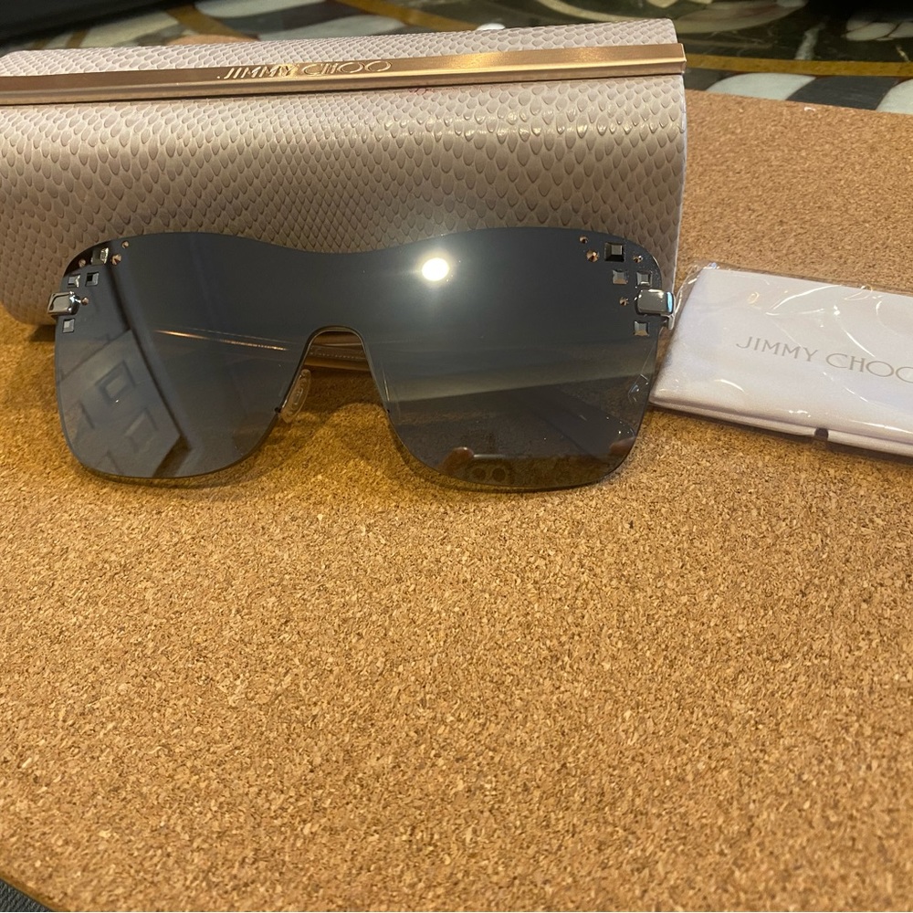 Jimmy Choo Masks Mirrored Swarovski 137/NQ Shield Women’s Sunglasses